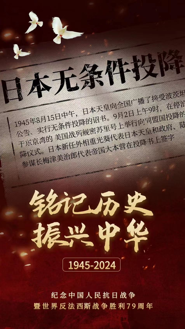 抗战胜利79周年|bwin必赢唯一官方网站|管理学院|铭记历史，携手新生共筑未来